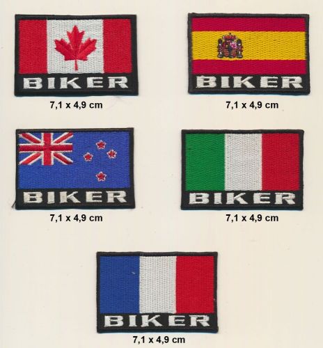 Biker flags patches patches set 5 piece motorcycle chopper usa b139-