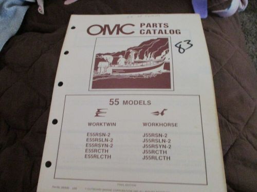 1983 omc evinrude johnson 55 hp worktwin workhorse outboard parts catalog manual