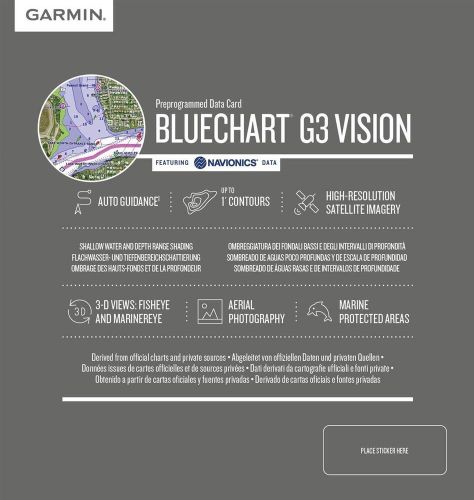 Garmin marine cartography 010-c0849-00 bluechart g3 vision