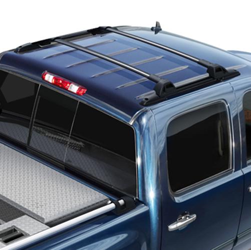 08-13 chevrolet silverado crew cab set of 2 roof rack side rails black 19166253