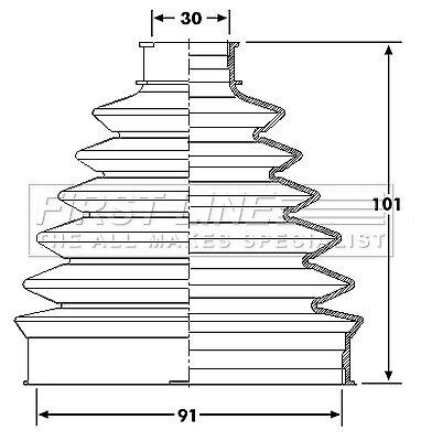 Cv joint boot fcb6194 first line c.v. driveshaft gaiter a6393500337 quality new