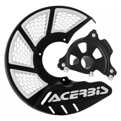 Acerbis x-brake vented front disc cover with mounting kit black/white with black