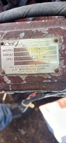 Westerbeke w40 , marine diesel engine 4 cylinder 40 hp  runs perfect