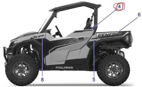 7200233 oem 2024 polaris general xp 1000 ultimate / premium decal *make offer*