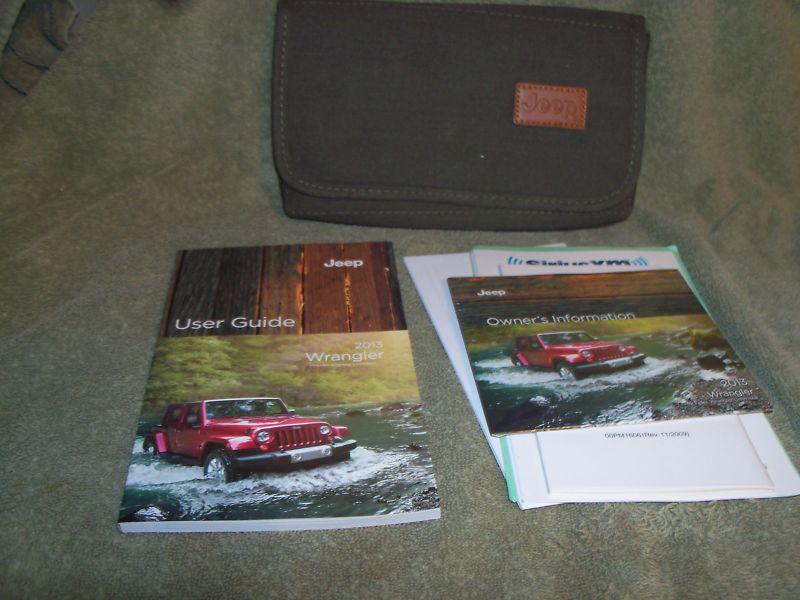 Jeep wrangler  2013 owners / user guide , dvd, case & misc brochures
