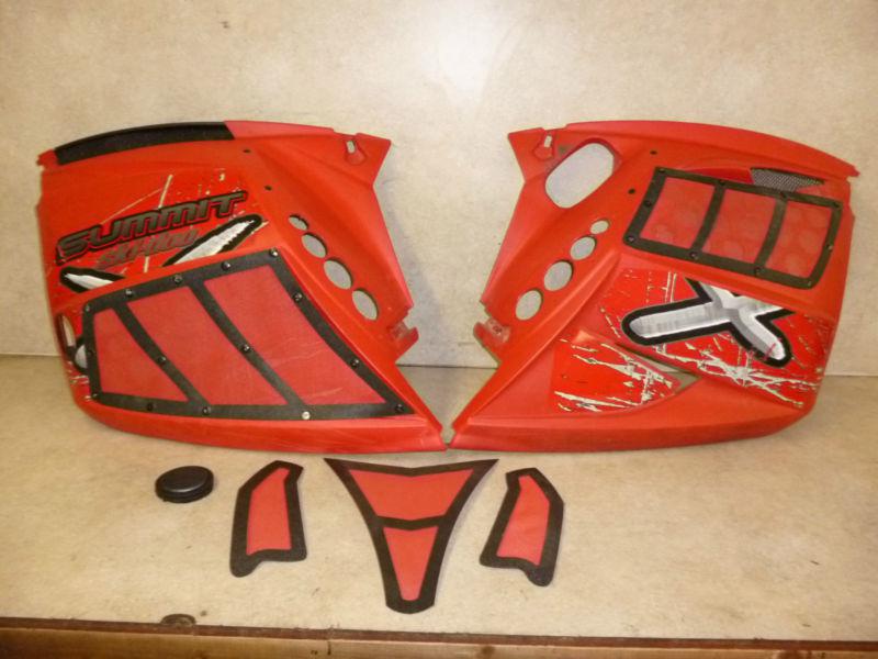 06 ski doo summit x rev 800ho side panels right left vented oem 800 600 mxz #e