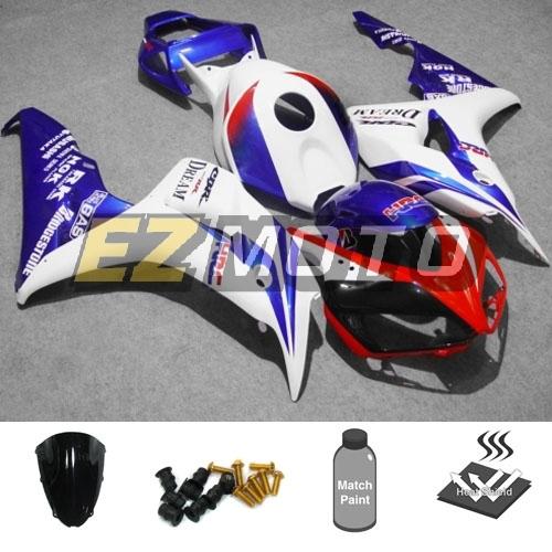 Injection fairing package w/ windscreen & bolts for honda cbr1000rr 2006 2007 bk