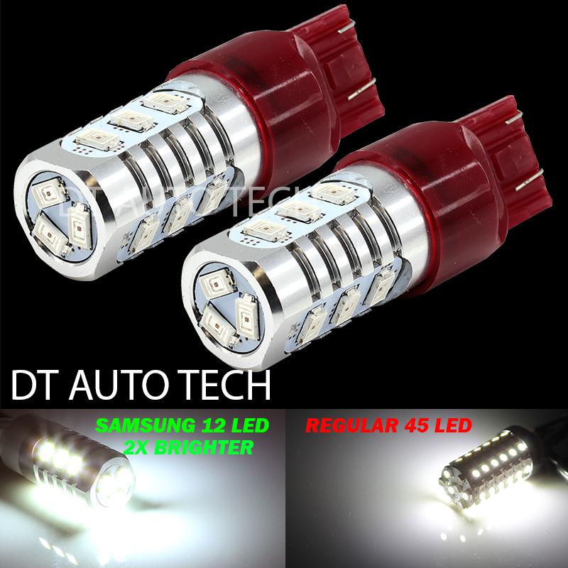 7443/7440 high power samsung led white turn signal brake tail stop light bulbs