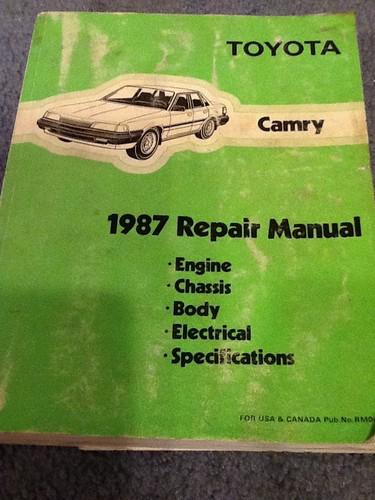 1987 toyota camry repair manual:  engine chassis body electrical specs.