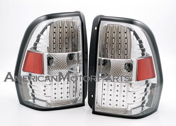 Depo pair euro style chrome altezza tail lights w/ led 02-08 chevy trailblazer