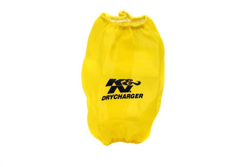 K&n filters rf-1020dy - drycharger filter wrap; yellow; round tapered; b 7.5 x t