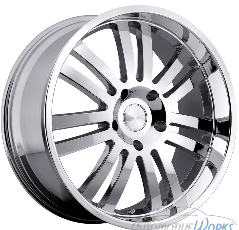 1 - 20x9 black rhino robberg 6x139.7 6x5.5 +15mm chrome rim wheel inch 20"