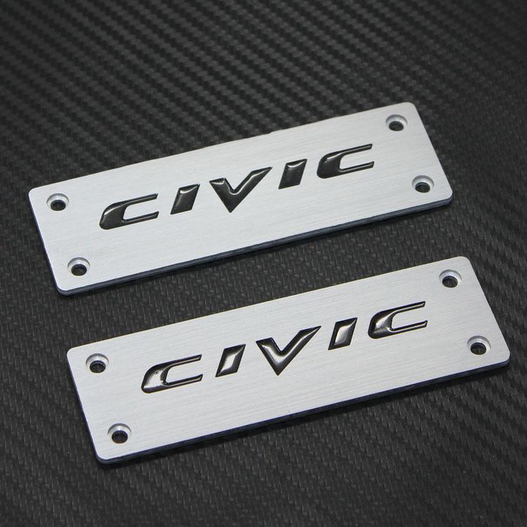 2pcs floor mat badge carpet emblem pad pads fit for honda civic