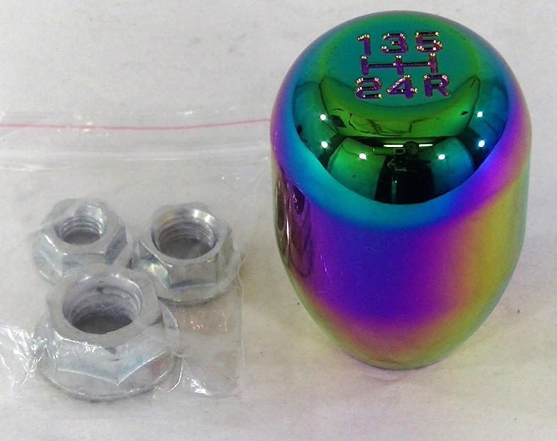 Neo chrome shift knob m12,m10,m8x1.25mm supra aristo impreza 3000gt 300zx sti