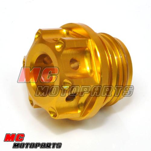 Gold engine cnc oil filler cap for kawasaki ninja 300r 300 2012 2013