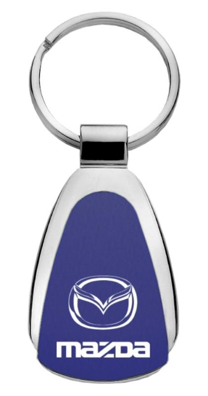 Mazda blue teardrop keychain / key fob engraved in usa genuine