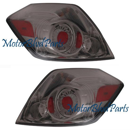 07-09 nissan altima sedan led tail lights rear lamp smoke driver+passenger set