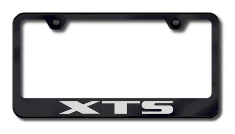 Cadillac xts laser etched black license plate frame-metal made in usa genuine
