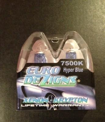 Hyper blue 9005 hb3 xenon hid high beam headlights bulbs 7500k new design