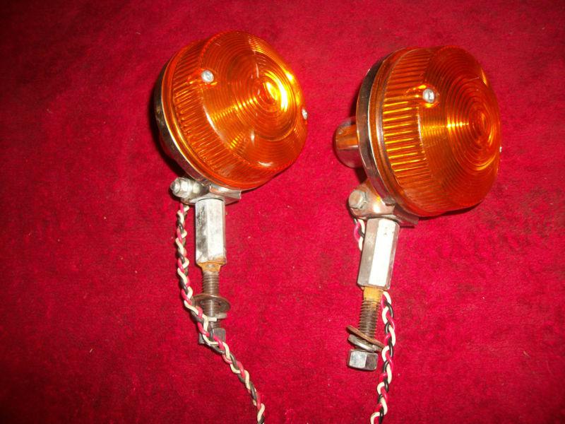 Drag bike kz z1 vintage front turn signals 73-80 kawasaki 900/1000 (super nice)