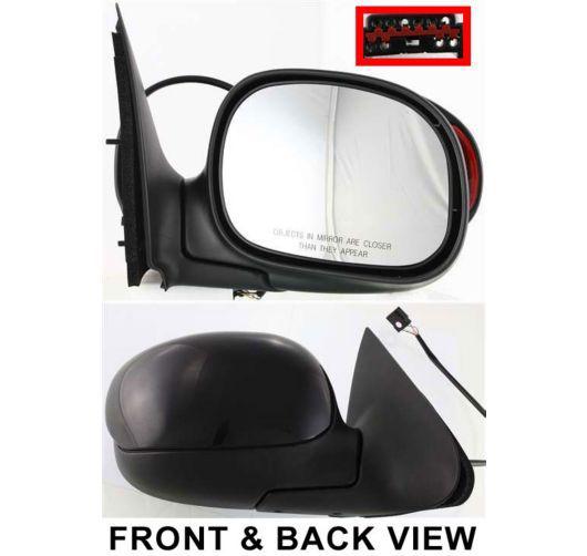 New passengers power side mirror glass housing with signal f-150 pickup truck