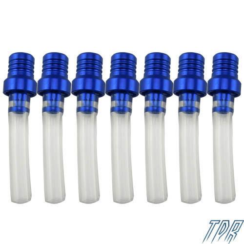 7pcs blue gas fuel cap valve vent breather hose crystal tube atv pit dirt bike