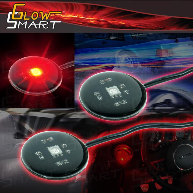 2 x led pod disc light dash interior decor plate lighting bpcb rd