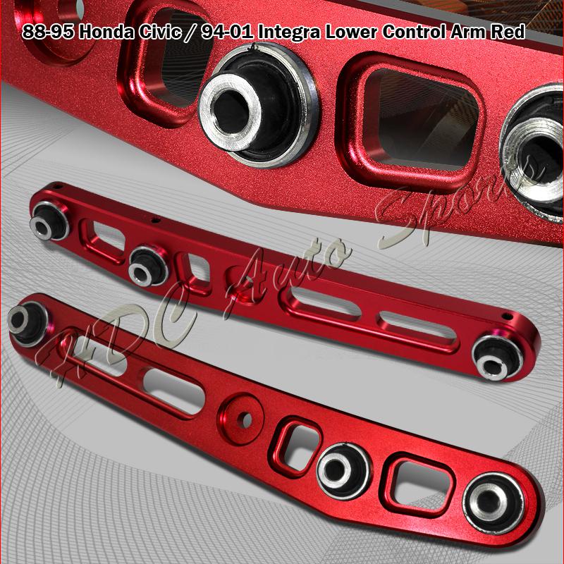 Acura integra honda civic crx red suspension aluminum rear lower control arm