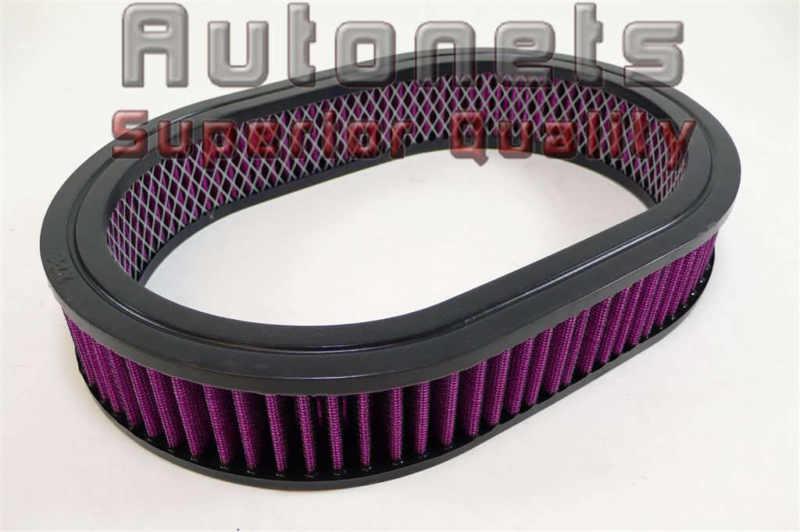 12" x 2" oval air cleaner washable filter reusable street hot rat rod element