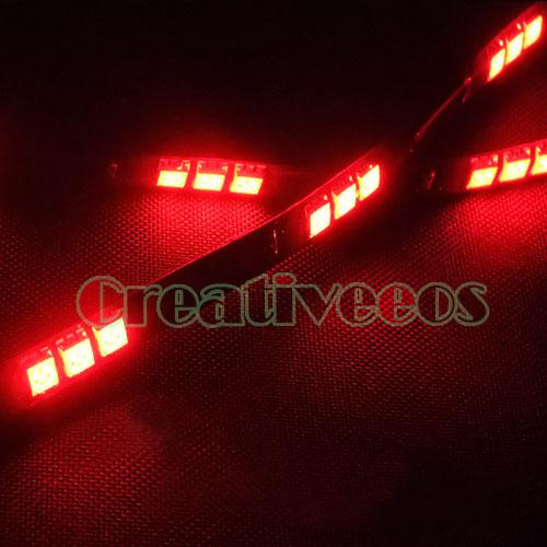 120cm 47.2" 5050 smd 60leds car 12v waterproof flexible strip led light red