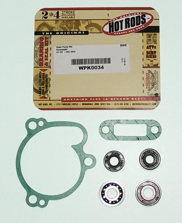 Hot rods water pump rebuild kit - kawasaki kx 250 - 1992-2004 _wpk0034