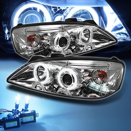 8000k slim xenon hid+ 05-09 pontiac g6 ccfl halo projector led headlights lights