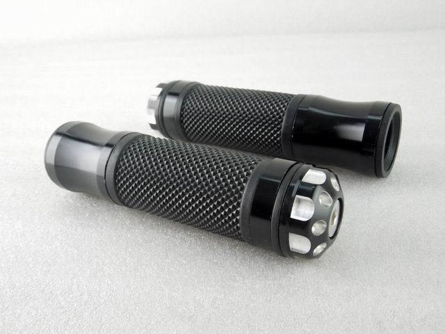 Black handlebar hand grips w/ bar end for suzuki gsx-r 600 750 1000 1100 1300