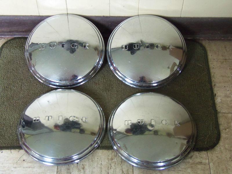 49 50 buick center hub caps dog dish poverty set of 4