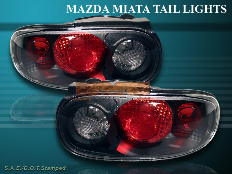 1990-1997 mazda miata mx-5 black tail lights mazds miata