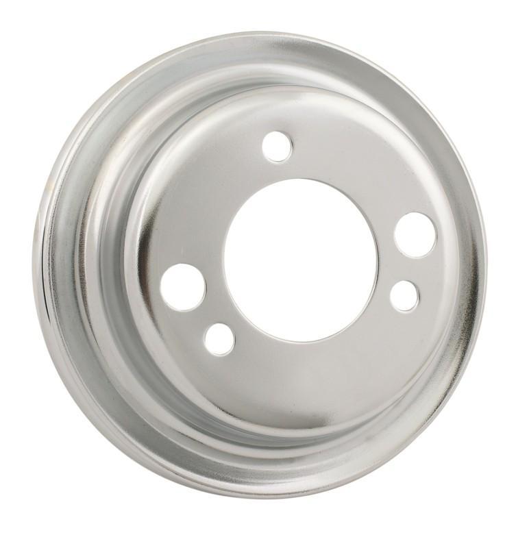 Mr. gasket 8825 chrome plated steel crankshaft pulley