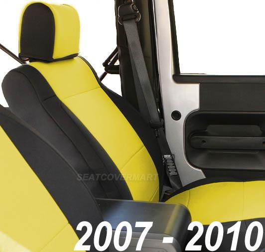 Jeep wrangler 2007-10 custom neoprene full set car seat cover 4 dr yellow yes4d