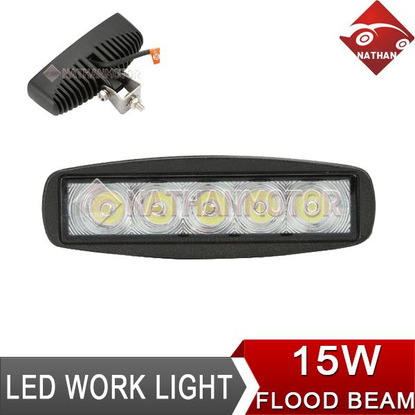 15w led offroad work driving light flood van pickup wagon lamp awd 4wd 12v 24v