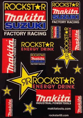 Suzuki makita rockstar racing decal sticker emblem 1 sheet