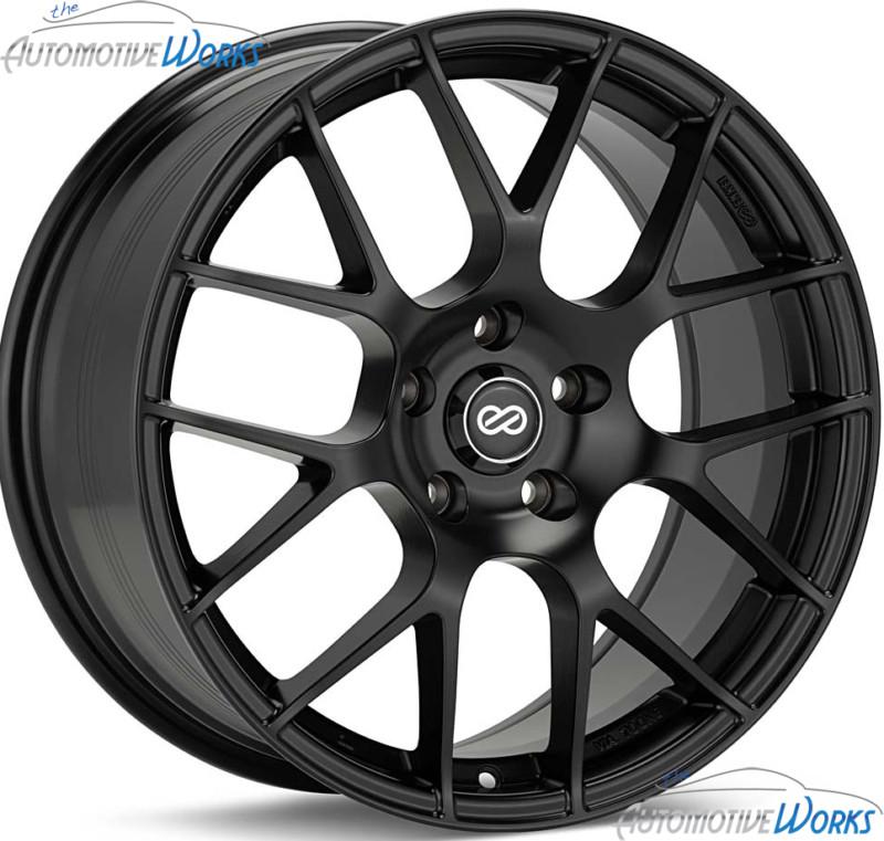 18x8.5 enkei raijin 5x120 +38mm black rims wheels inch 18"