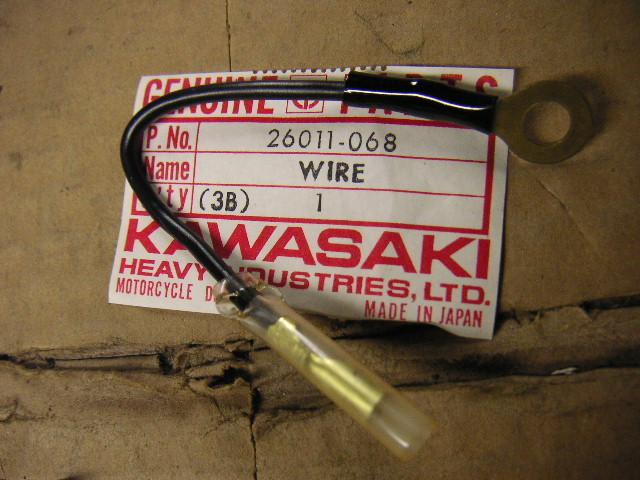 Ground wire lead      f9 350  ks125   26011-068 kawasaki nos