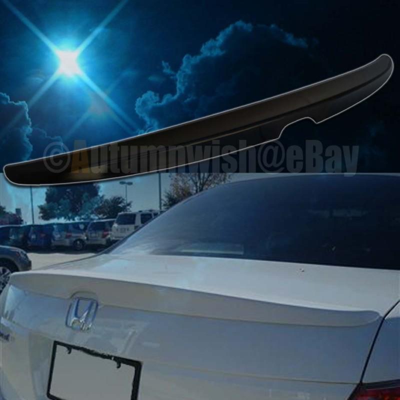 08 09 10 11 honda accord 4dr sedan black rear trunk lip wing spoiler 