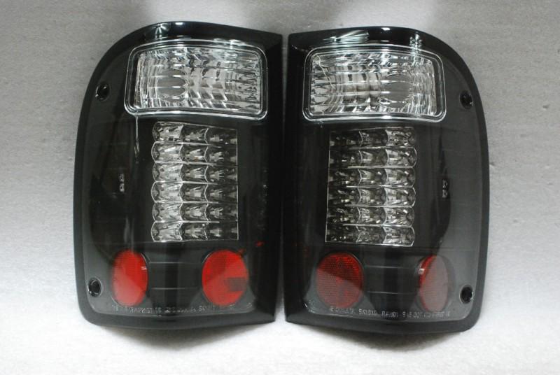 01-05 ford ranger philips-led perform black tail brake lights lamps left+right