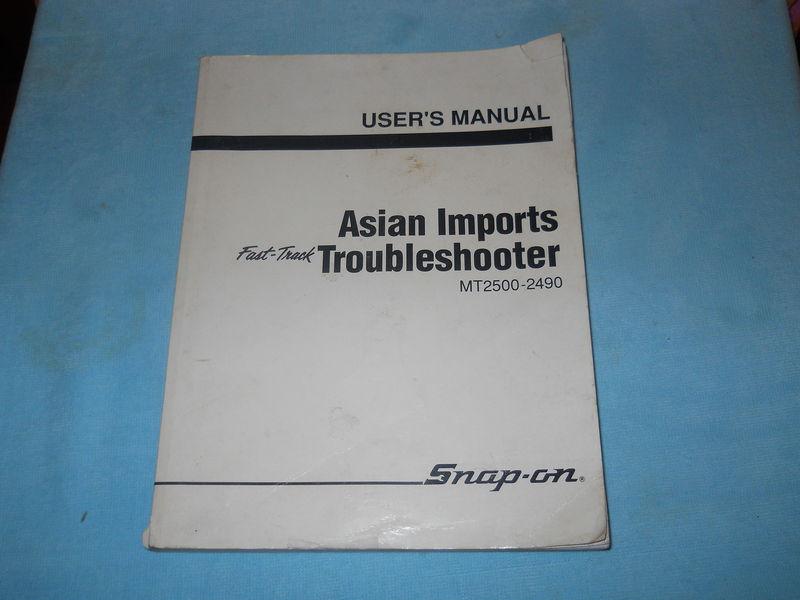 Snap-on fast-track troubleshooter asian import manual