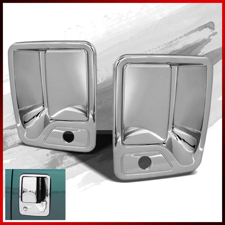 99-13 ford f-series superduty 2 door chrome handle cover w/ passenger keyhole