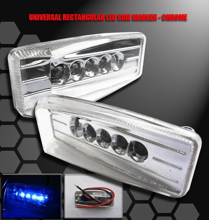 Universal blue led signal side marker lights nissan pontiac scion subaru toyota