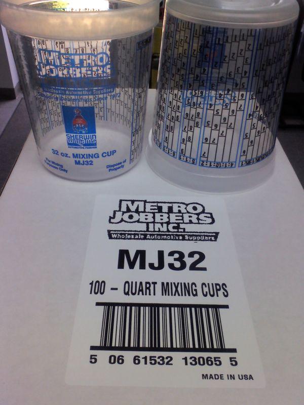 100 pack quart paint mixing cups with graduations ppg comparable to ezmix 70032