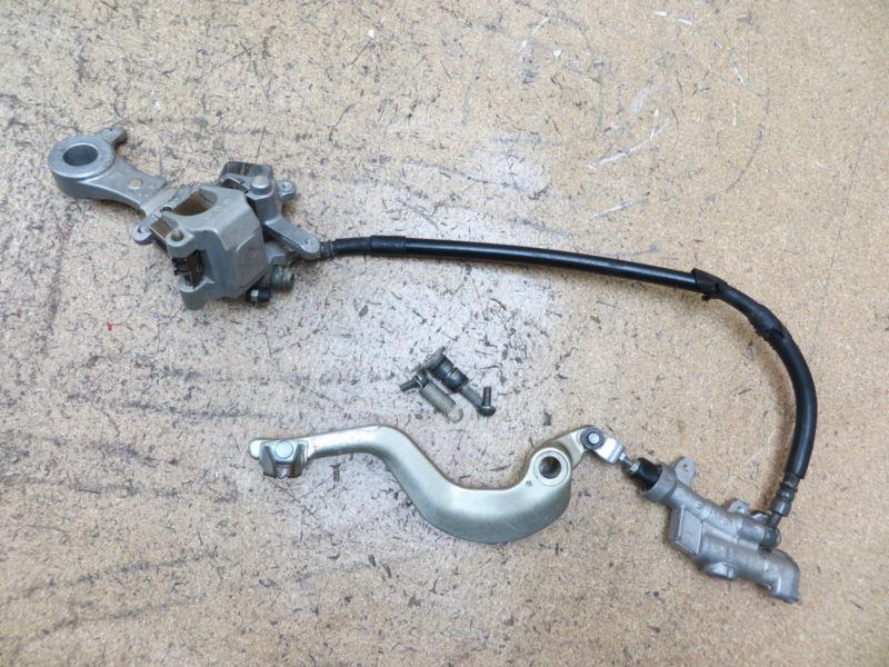 2003 03 yamaha yz125 yz 125 rear brake assembly master caliper pedal & line