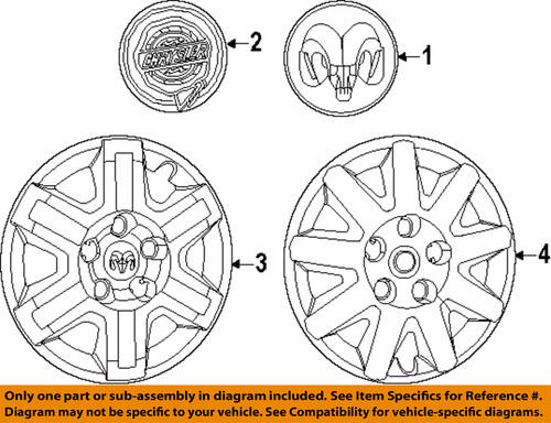 Dodge oem 4721195ac wheels-wheel cover