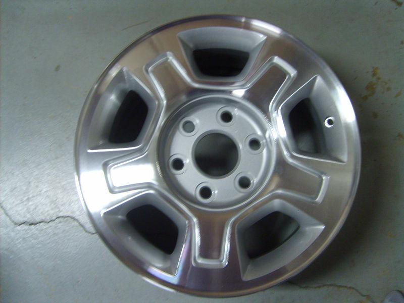 2007-2010 chevrolet silverado/suburban wheel, 17x7.5, 5 spoke machined/silver